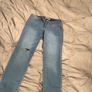Light wash jeans